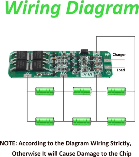 Vista 2 de DIANN 4 piezas 3S BMS 18650 Placa de Protección de Batería de Litio Módulo de Protección del Cargador Li-ion 12.6V 20A PCB Placa de Protección BMS