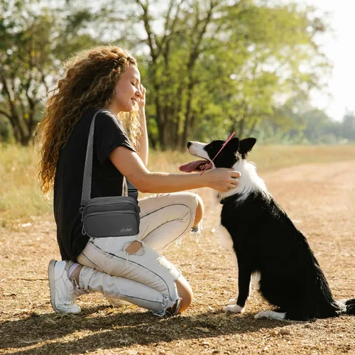 Vista 6 de Bolsa de adiestramiento para perros Runlight, bolsa de cintura para perros, bolsa para caminar con bolsas para desechos, bolsa para golosinas