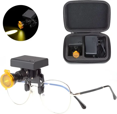 Vista 7 de Cabeza 5W para gafas con clip óptico tipo + caja de almacenamiento (5W)
