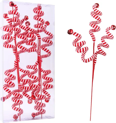 Vista 8 de Juego de 4 adornos para árbol de Navidad, picos rizados de color negro y blanco, campanas de lana, adornos para Halloween, hogar, oficina, fiesta