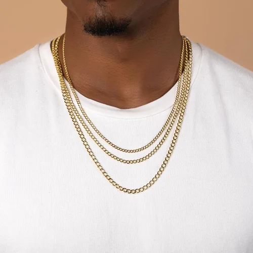 Vista 6 de PORI JEWELERS 14K Yellow Gold 2.5MM, 3.5MM, 4MM, 5MM, 6.5MM CubanCurb Chain Necklace - Made In Italy