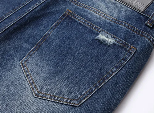 Vista 6 de Liuhond Pantalones de mezclilla lavados rasgados y desgastados para hombre