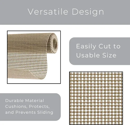 Vista 4 de Smart Design - Forro clásico para estantes y cajones, 12 pulgadas x 20 pies, no adhesivo, con agarre fuerte, protege y personaliza la organización