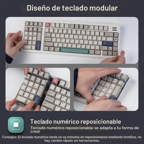 Vista 3 de EPOMAKER RT98 Teclado modular creativo para juegos retro con mini TV Right-Handed