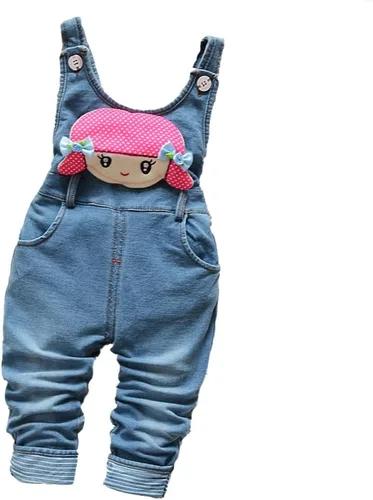 Vista 58 de KIDSCOOL SPACE Bebé Algodón 3D Dibujos Animados Suave Tejidos Vaqueros Monos
