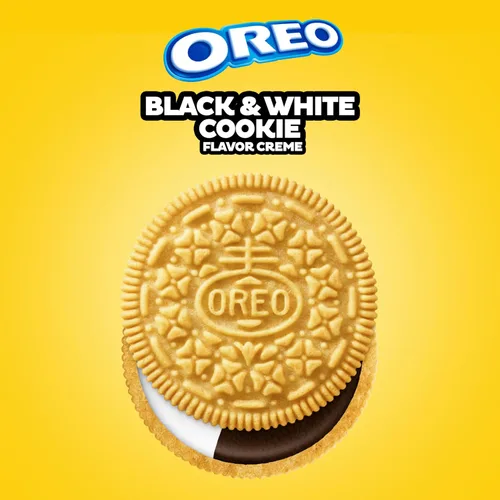 Vista 4 de OREO Galletas de sándwich de crema de galletas blancas y negras, edición limitada, 10.68 onzas