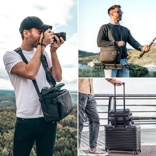 Vista 7 de PGYTECH OneMo Sling Camera Bag 7L-9L,Black Crossbody Camera Shoulder Bag Negro