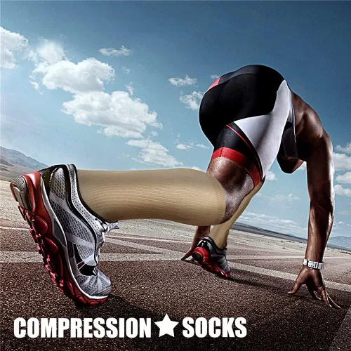 Vista 3 de CHARMKING Calcetines de compresión para mujeres y hombres con circulación (3 pares) de 15-20 mmHg es el mejor apoyo para correr atlético, ciclismo