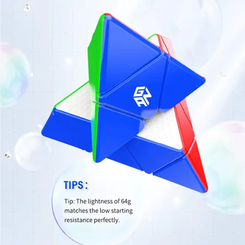 Vista 4 de GAN Pirámide 36 imanes de velocidad cubo sin etiqueta 3x3 magnético triangular cubo (versión estándar)