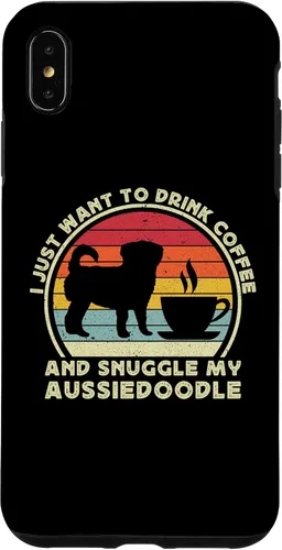 Vista 7 de iPhone 15 Coffee And Aussiedoodle For Men Women Aussiedoodle Dog Funny Case