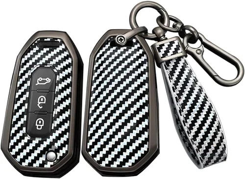 Vista 10 de ontto Funda plegable para llave de automóvil compatible con Ford Territory 2020-2023 EV/Accesorios de titanio, protector de llave antiarañazos