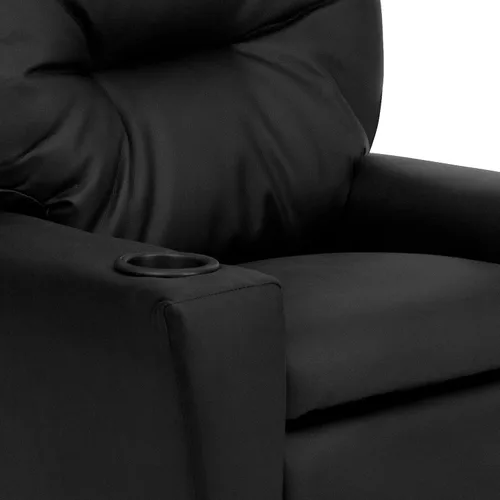 Vista 12 de Flash Furniture Chandler LeatherSoft - Silla reclinable para niños con portavasos y reclinable de seguridad, silla reclinable contemporánea