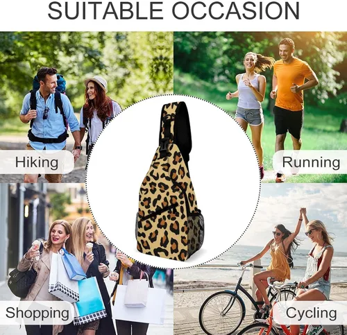Vista 6 de IMPCOKRU Mochila cruzada para hombres y mujeres, mochila de hombro ligera para deportes casuales, viajes, senderismo., camuflaje