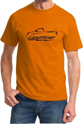 Vista 4 de 1999-04 Ford SVT Lightning F150 Truck Classic Outline Design Camiseta Negro