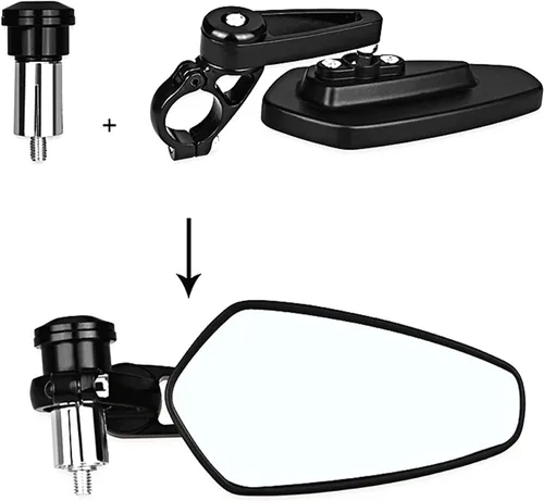 Vista 6 de Espejos laterales para motocicleta, espejos laterales retrovisores para Ducati Monster 695 696 796 797 821 1100 1200 1200S 1200R S2R