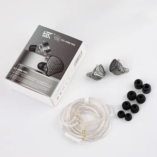 Vista 7 de Linsoul KZ x HBB PR2 - Monitor de oído planar de 0.520 in, auriculares IEM de alta fidelidad con matriz magnética N52, diafragma a nanoescala, cable
