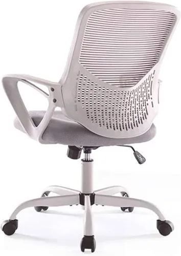 Vista 4 de Silla de oficina, silla ergonómica de escritorio para el hogar, silla de malla con respaldo medio, silla giratoria para computadora con soporte