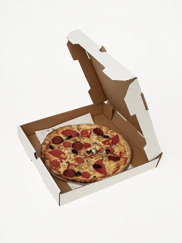 Vista 2 de 12" x 12" x 2" Cajas de Pizza de Cartón Blanco Sin Impresión (50 Cajas) - AB-238-1-01