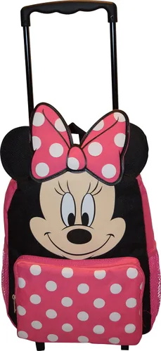 Vista 2 de Minnie Mouse Mochila con ruedas Softside de 14", Negro, rosado