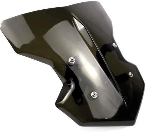 Vista 2 de Parabrisas de motocicleta con tornillo de soporte de montaje compatible con Yamaha MT09 MT-09 FZ09 FZ-09 MT FZ 09 2017 2018 2019 (color negro)