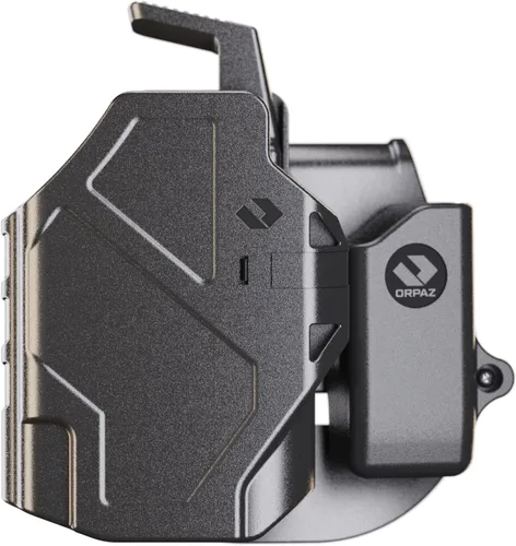 Vista 10 de Orpaz Delta G45 Funda de rodamiento de luz compatible con funda Glock 45 con luz, adaptador modular de linterna de nivel II y tapa protectora