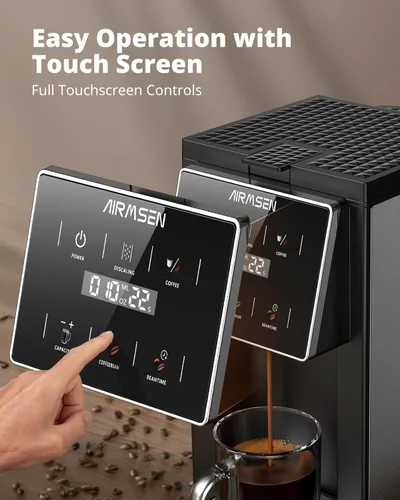 Vista 13 de AIRMSEN Cafetera para moler y preparar, una sola porción con molinillo