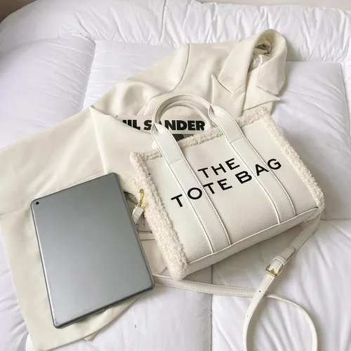 Vista 6 de The Tote Bag for Women, CanvasLeather Tote Purse Crossbody Bags with Zipper Sturdy HandBag for School, Travel