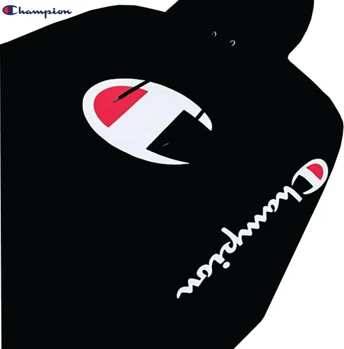Vista 2 de Champion Sudadera con capucha para hombres grandes y altos, sudadera de forro polar de gran tamaño Negro