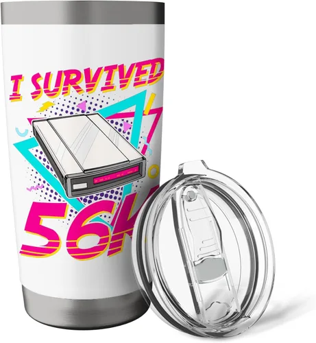 Vista 5 de 90s Nostalgia Retro 90s Dial Up Internet Vintage Stainless Steel Insulated Tumbler