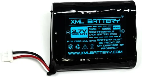 Vista 5 de Paquete de 2 baterías recargables de iones de litio 300-10186 3.7 V 7800 mAh para panel de sistema de seguridad