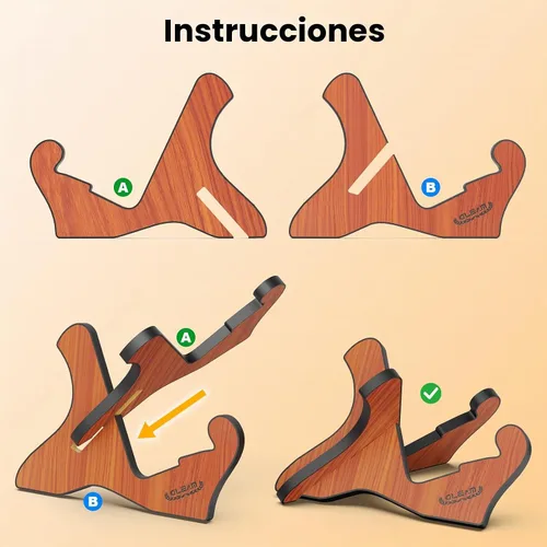 Vista 5 de GLEAM Soporte de guitarra – Universal MDF de madera para guitarra eléctrica acústica y bajo, estilo X-Frame Portátil, con cubierta de espuma suave