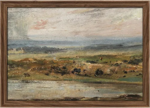 Vista 130 de MUDECOR Lienzo enmarcado prémium para pared, pinos nevados en bosque de invierno, ilustraciones modernas, arte contemporáneo, escénico, divertido