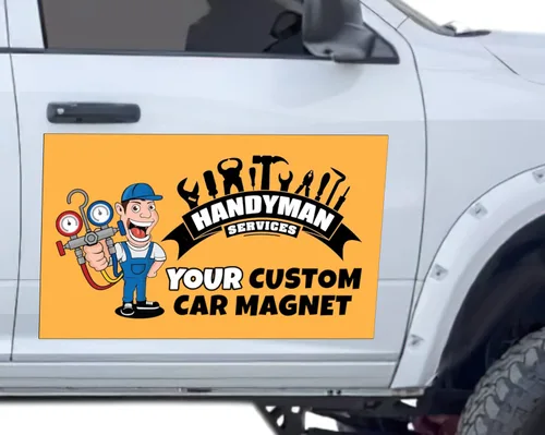 Vista 7 de Letrero de imán personalizado para automóvil Logotipo personalizado para tu automóvil, furgoneta, camión, anuncie tu negocio, tamaño grande
