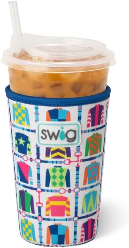 Vista 11 de Swig Life Coolie para taza helada mediana de 22 onzas, funda aislante estándar de 22 onzas con asa, aislamiento de neopreno mantiene las bebidas