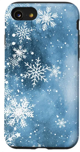 Vista 18 de Funda para iPhone 17 con diseño de copos de nieve con diseño de cristales helados
