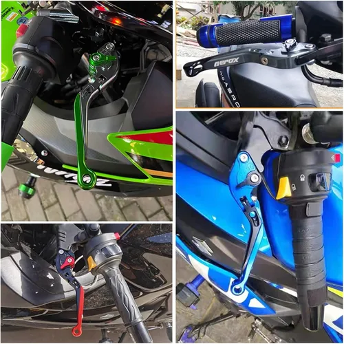 Vista 5 de Accesorios CNC para motocicleta, ajustable, plegable, extensible, con logotipo, palancas de embrague de freno para BMW F650GS F650 GS F 650 GS Negro