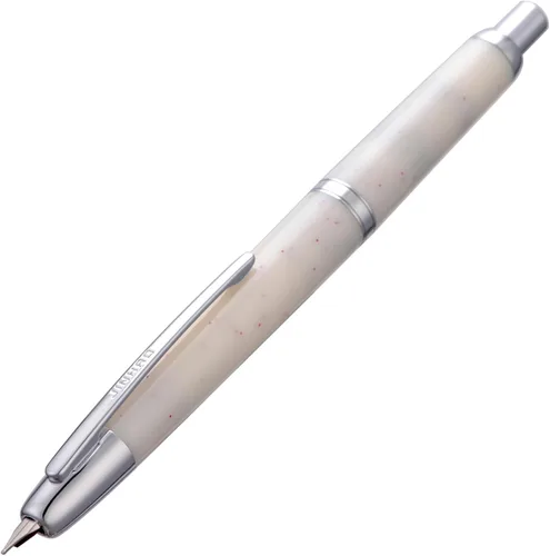 Vista 19 de Jinhao 20 Press Pluma estilográfica, azul oscuro con plumín fino retráctil y juego de convertidor de tinta (clip plateado)