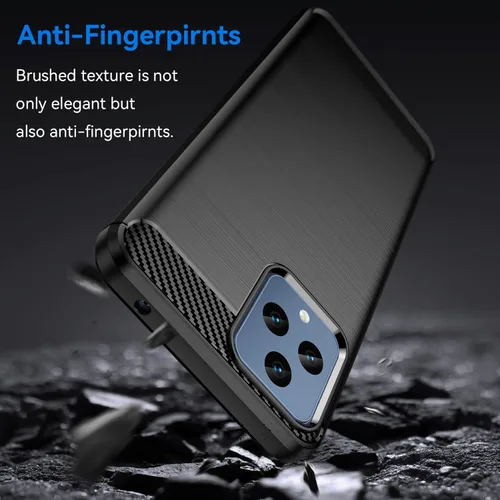 Vista 3 de Osophter Funda para T-Mobile Revvl 6 5G con 2 unids Protector de pantalla Absorción de golpes Flexible TPU Caucho Protector de teléfono celular
