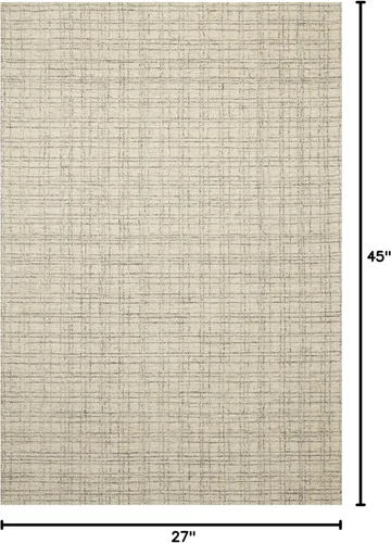 Vista 2 de Loloi Chris Loves Julia Polly Collection POL-03 - Alfombra de acento rectangular de 2 pies 3 pulgadas x 3 pies 9 pulgadas, color añejo/niebla