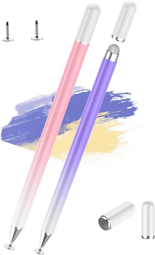 Vista 11 de Bolígrafos Stylus para iPad, Luntak 3 en 1 Bolígrafo de Punta, Punta de Fibra y Disco Transparente Stylus Capacitivo Lápiz iPad para Apple