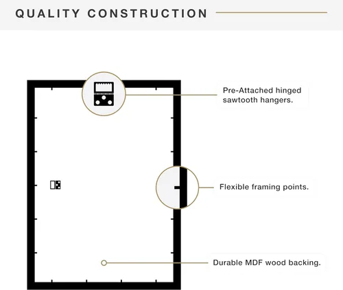 Vista 10 de MCS Marco para póster con estilo de museo, 11 x 17 pulgadas, madera de granero, vertical y horizontal, para colgar en la pared, marco grande