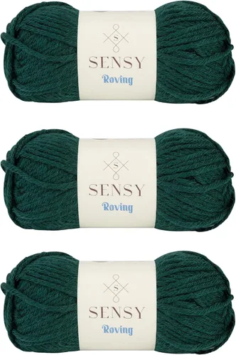 Vista 27 de Sensy Roving - Ovillo de lana multicolor, 3.5 onzas, 132 yardas, calibre 5, voluminoso (otoño)
