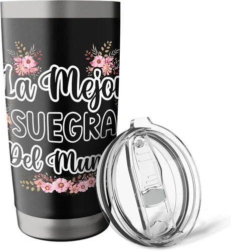 Vista 5 de La Mejor Suegra Del Mundo - Vaso aislado de acero inoxidable para suegra española