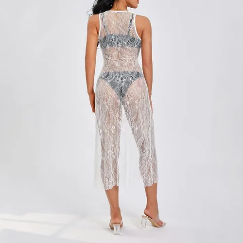 Vista 3 de Vestido largo Y2K para mujer, con tirantes delgados, hueco, recortado, espalda descubierta, ajustado, vestido largo halter, vestido de fiesta