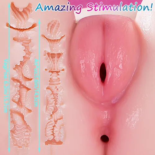Vista 4 de Muñeca sexual realista para hombres, masturbador masculino virgen con vagina apretada y anal, juguete sexual masculino Stroker Petite Bubble Butt