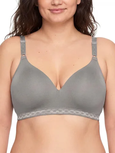 Vista 9 de Warner's Cloud 9® 1269 - Brasier cómodo sin aros para mujer, supersuave y ligeramente forrado Estampado Floral Azul Bebé