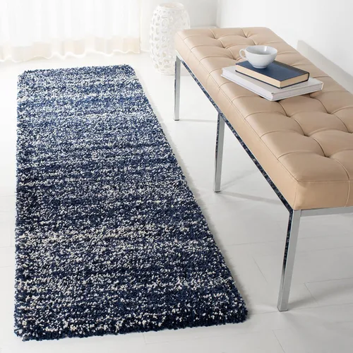 Vista 38 de SAFAVIEH Hudson Shag Collection - Alfombra decorativa de 2 x 3 pies, color marfil y azul marino, no desprende pelusa y de fácil cuidado, 2 pulgadas
