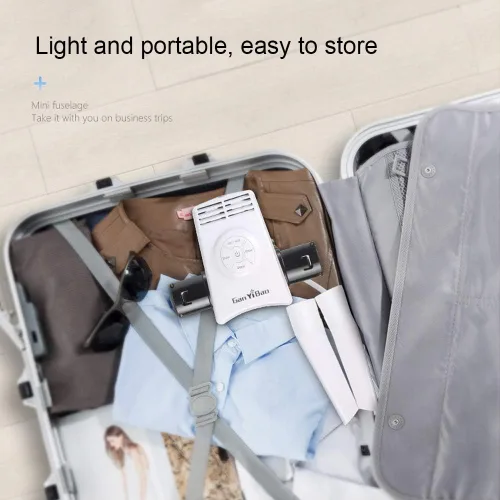 Vista 2 de Fdit Secadora portátil para ropa y zapatos, secadora eléctrica plegable con secado en frío/caliente y temporizador para ropa interior, traje