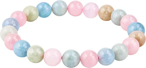 Vista 875 de Amazing Gemstone Pulsera de cristal para mujeres y hombres, pulsera de cristal curativo de protección, pulsera elástica con cuentas de piedras