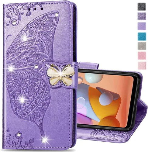 Vista 9 de Wallet Case for Samsung Galaxy Z Fold 5 Case Crystal Glitter Bling with Card Holder Stand Leather Flip Phone Case Diamond Butterfly Protective Case